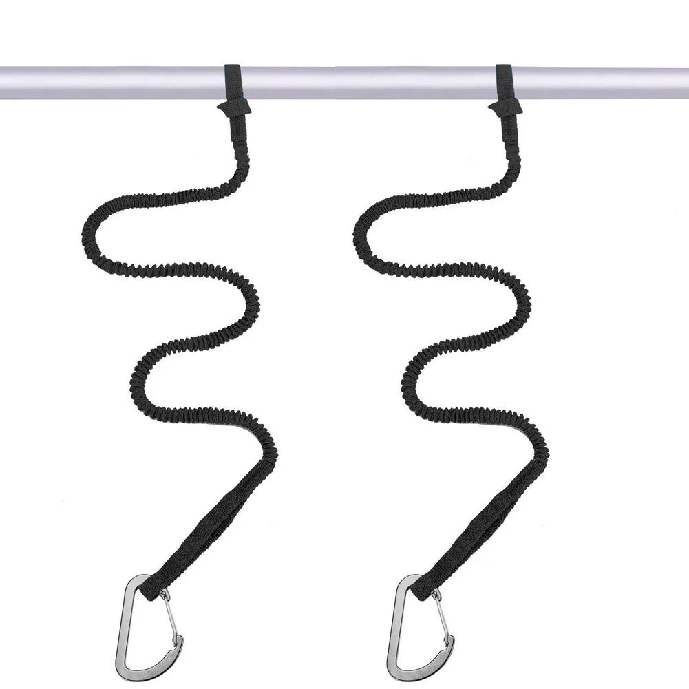 Leve Stretchable Kayak Paddle Leash, colhedor enrolado para SUP, caiaque, canoagem, barcos, 5-7 pés, 2pcs - Image 1