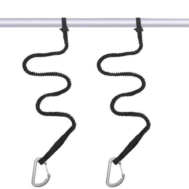 Leash Stretchable para Caiaque e SUP - 5-7 Pés, 2 Peças, Ideal para Canoagem e Barcos