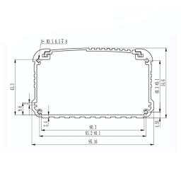 Caixa de alumínio para o projeto eletrônico, caixa DIY, PCB Shell, tipo separado, 95X55X100mm - Image 6