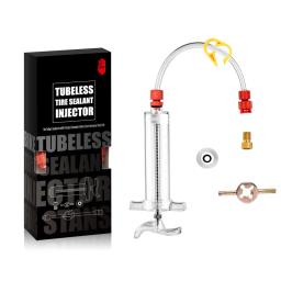 Chooee bicicleta tubeless selante seringa tubeless kit de reparo mtb selante injector bicicleta pneu fluido injeção ferramenta 50ml/20ml - Image 5