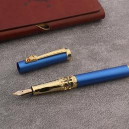 Escritório estudante caligrafia clássico escrever 3035 matte Blue FOUNTAIN PEN - Image 2