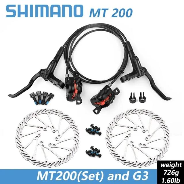 Shimano MT200 Freio Hidráulico a Disco para MTB e Estrada com Rotores 160mm