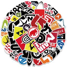 60 pçs dos desenhos animados marca de esqui logotipo adesivos diy graffiti à prova dwaterproof água para bagagem esqui portátil motocicleta decalques do carro - Image 2