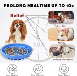 Anti-asfixia Silicone Slow Food Bowl, Anti-Knockover, Anti-Slip, Puppy Toy, Pet Shop, Placa de gato - Image 4