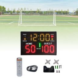 Placar portátil digital com controle remoto, eletrônico, pendurado na parede, eletrônico, placar para voleibol, ao ar livre, tênis, boxe - Image 3