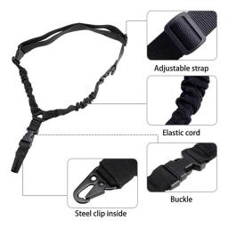 Ajustável Tactical Gun Sling para Tiro Militar, Bungee de 3 Pontos, Airsoft Rifle Strapping Belt, Acessórios para Caça e Caminhadas - Image 2