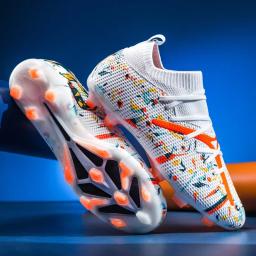 Picos longos dos homens chuteiras de futebol, Indoor Calçados Esportivos, Botas de Futebol Profissional, Sapatos Macios Respiráveis Unisex, Drop Shipping - Image 1