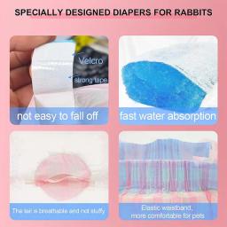 Descartável anti-derramamento pet fralda com sling, pequeno pet calças menstruais, suprimentos fisiológicos, coelho, 10pcs - Image 5