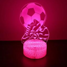 3D Bola De Futebol LED Night Light para Crianças, Toque Nightlight, Candeeiro De Mesa, Futebol Ilusão, Luminoso, Decoração Do Quarto, Presentes - Image 1