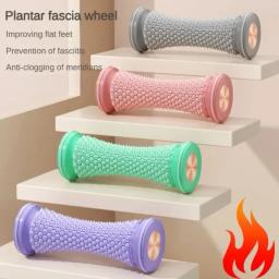 Massageador de pés rolo de massagem yoga bola de massagem plantar fáscia rolo relaxamento muscular cuidados plástico manual massageador de pés - Image 2