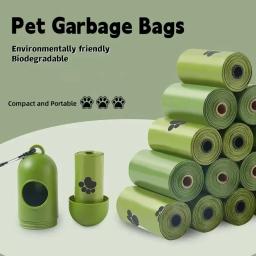 Saco de lixo biodegradável Pet, Sacos De Cocô De Cão, Bulk Biobase Scented Poo Bag, Sacos Degradáveis Cat Waste, Dog Dispenser Presentes, Novo - Image 2