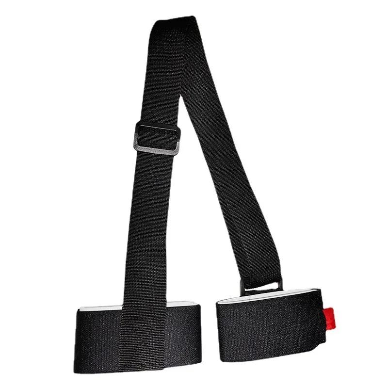 Encadernações de esqui portátil placa dupla snowboard cinta fixa tiras de trenó ajustável fixações kit pendurado acessórios de esqui - Image 1