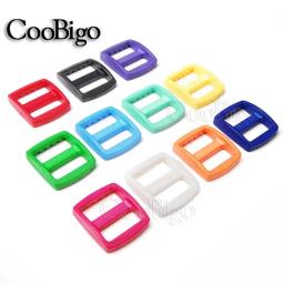 10 pçs colorido tri-glides slider fivela fecho ajustável correias mochilas cinto coleira de cachorro acessórios diy plástico 20mm - Image 1