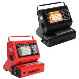 Aquecedor de gás de acampamento com alça, aquecedor de espaço ao ar livre, tenda caravana, caminhadas, piquenique, pesca, aquecimento, manter fogão quente, vermelho, preto - Image 2