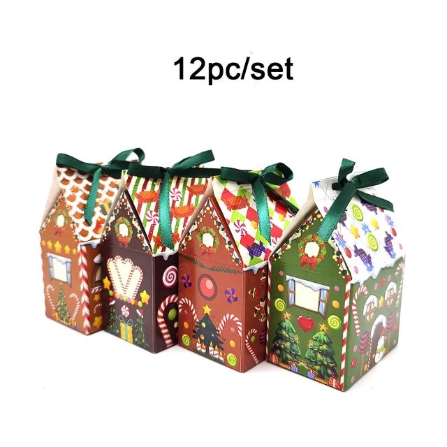 Caixas de Embalagem Natalinas Coloridas - Conjunto com 12 ou 24 Peças para Presentes e Doces em Casamentos e Festas