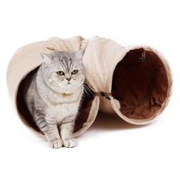Canal de pelúcia dobrável para gato de estimação, camurça dobrável, brinquedo educativo, inverno quente, brinquedos interativos, Cat Supplies, 25x120cm - Image 6