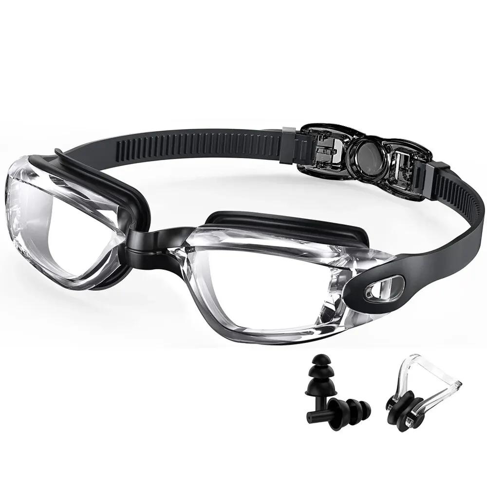Óculos de natação à prova d'água profissional, óculos de natação, óculos anti-nevoeiro, 100% de proteção UV, sem vazamento, homens e mulheres adultos, jovens - Image 1