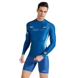 Surf Rashguard para homens, proteção UV UPF50, roupa de banho de manga comprida, camisa de natação, mergulho à vela - Image 5