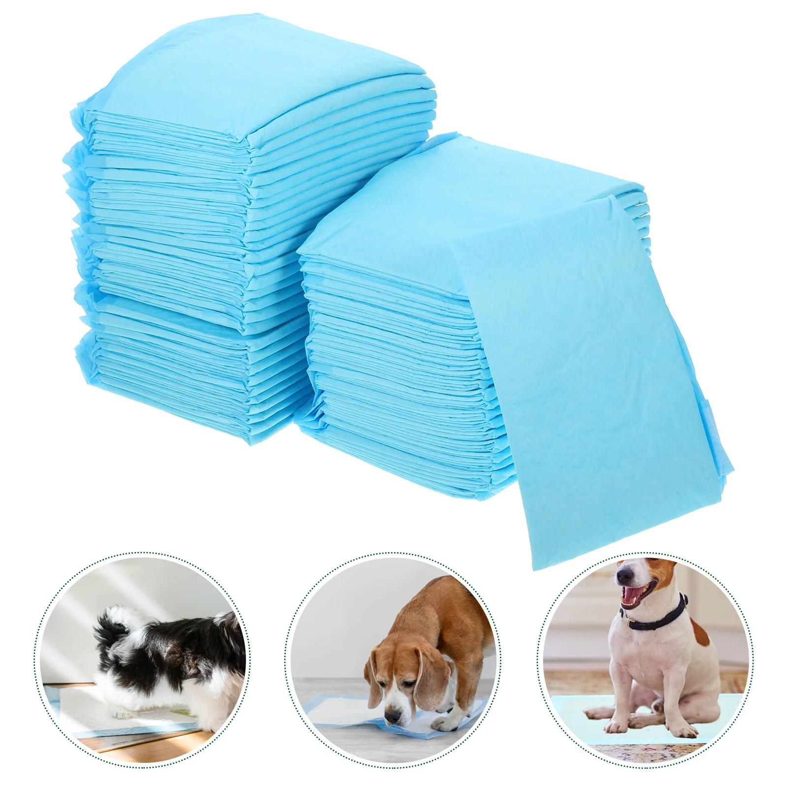 Super absorvente e impermeável cão filhote de cachorro esteiras de treinamento para animais de estimação 100 peças suprimentos almofadas de xixi para cães urina profissional gato - Image 1