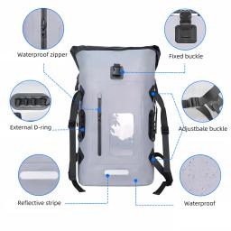 Mochilas de natação para praia, saco seco, mochila de praia, rafting surf e mergulho sacos, grande capacidade, molhado e seco, XM270, 32L - Image 3