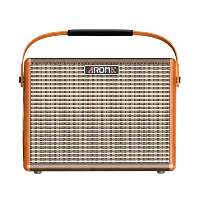 Amplificador Portátil Recarregável para Guitarra Acústica com Bluetooth e Ajuste de Reverb em Canal Duplo