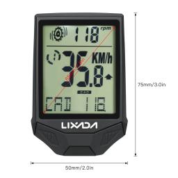 Lixada-Computador sem fio ciclismo com tela LCD, Rainproof ciclo computador com retroiluminação, Cadência multifuncional, Computador de bicicleta - Image 6
