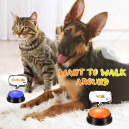 Engraçado cão Recordable Pet Brinquedos, Viagem Falando Pet Starters, Falando Botões, Portátil Bonito Pet Supplies, Comunicação - Image 3