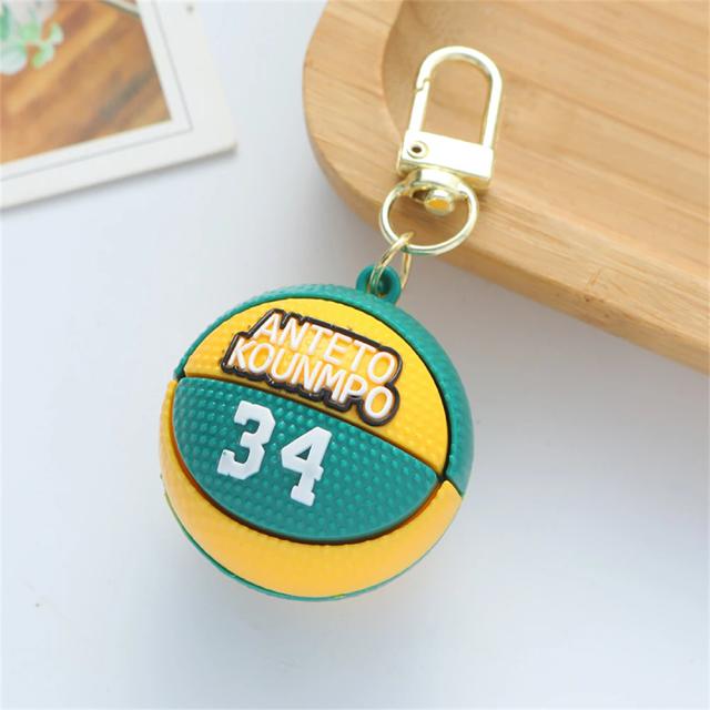 Pingente de Chaveiro de Estrela de Basquete - Lembrança para Fãs do Esporte, Acessório de Boa Sorte para Homens e Mulheres