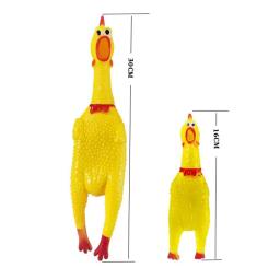 Frango squealing para pet, borracha amarela mastigar brinquedo para cachorro, brinquedo engraçado mastigar - Image 5