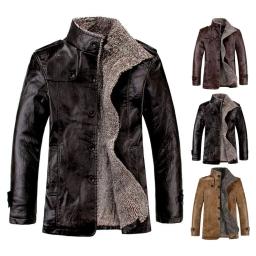 Jaqueta de pelúcia Windproof masculina, Lapela resistente ao desgaste, Grande casaco de inverno - Image 4