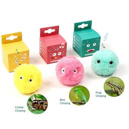 Bola interativa Smart Cat Toys Pelúcia Elétrica Catnip Training Toy Kitten Touch Sounding Pet Product Squeak Toy Ball - Image 5