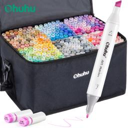 Ohuhu Oahu Marcador Pen Set, álcool Art Markers, Dual Dicas, Felt Pen, esboçar, desenho, Graffiti, Manga, Art Supplies Escolar, 320 cores - Image 1