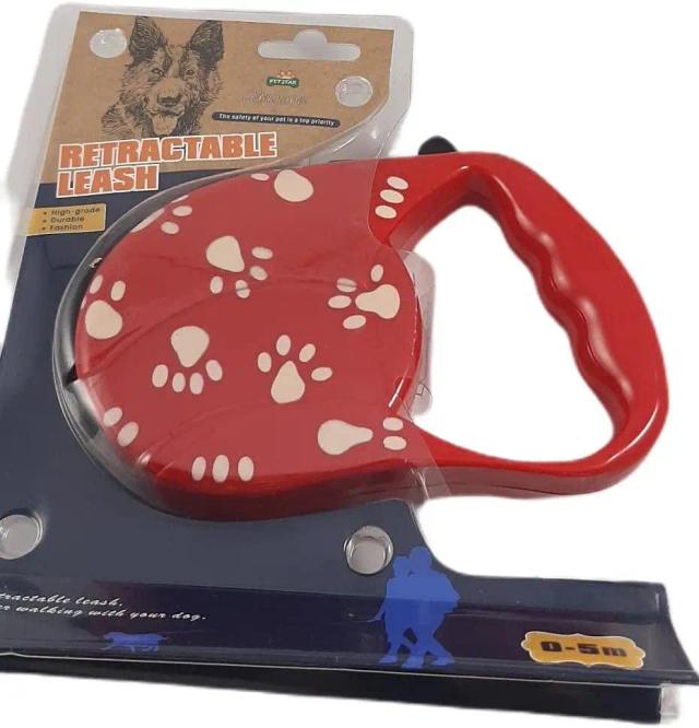 Coleira Extensível Petstar para Cachorro - Faixa Retrátil de 5 Metros com Guia Inclusa