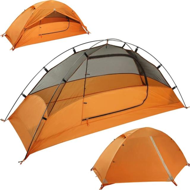 Tenda de Mochila Ultraleve Impermeável para Acampamento e Caminhadas - Fácil Configuração para 1 ou 2 Pessoas
