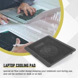 Universal Laptop Cooling Pad com Ventilador Grande, Notebook Radiator, Stand, Ventos Fortes, Mudo, Base de Refrigeração, 14" - Image 3