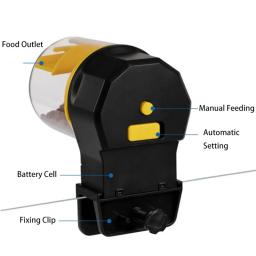 Automático eletrônico alimentador de peixes dispensador temporizador tanque automático máquina de alimentação de alimentos aquário automático alimentador de peixes - Image 4