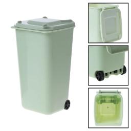Mini Wheelie Lixeira Suporte para caneta Caixa armazenamento Organizador Balde lixo - Image 5