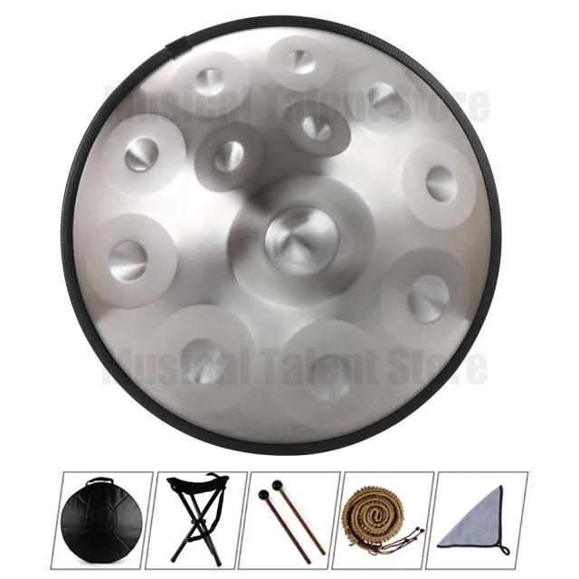 Handpan Drum D Minor Kurd para Yoga e Meditação - Instrumento de Percussão em 440Hz e 432Hz com 9, 10, 12 e 14 Notas