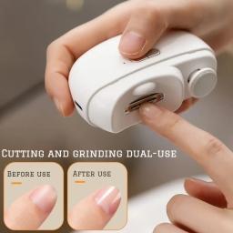 1 pçs elétrico automático cortador de unhas manicure aparador de unhas para adulto - Image 1