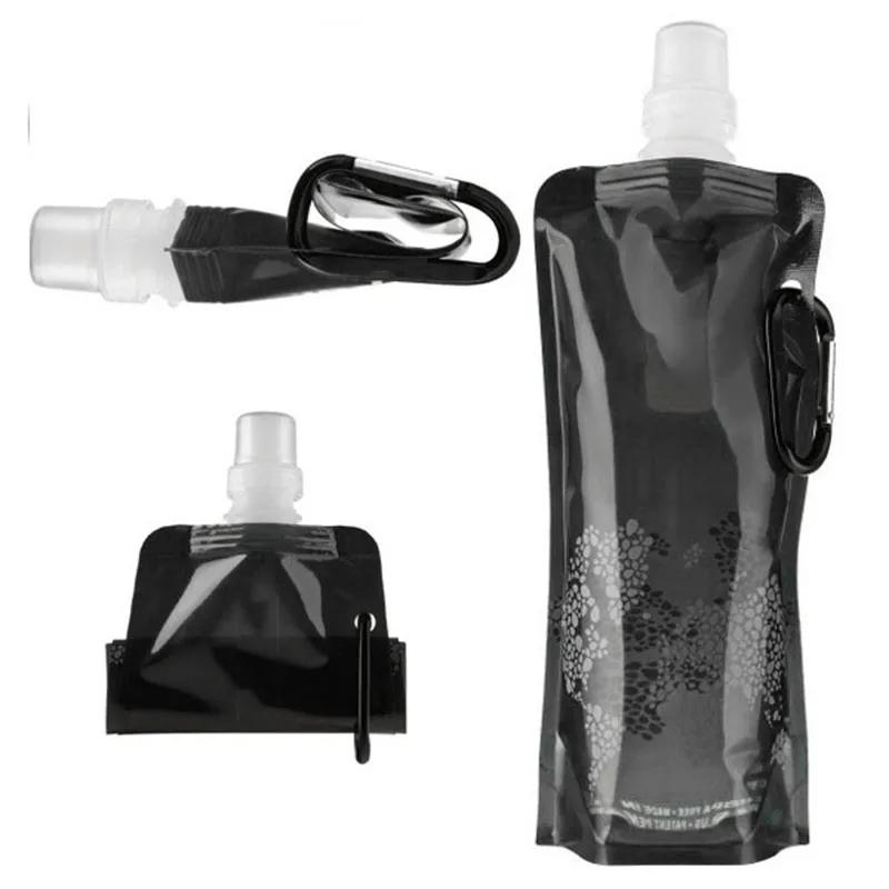 Bolsa de água portátil dobrável para esportes ao ar livre, Garrafa plástica criativa, Suprimentos para caminhadas e corrida, 500ml - Image 1