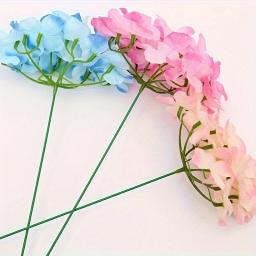Premium Seda folha verde hastes com fio de ferro, perfeito para DIY arranjos de flores, Home Decoração De Natal, Flores Artificiais, 20 pcs - Image 4
