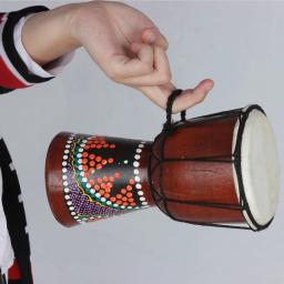 Portátil Africano Mão Tambor para Crianças, Instrumento De Percussão, Arte Colorida Padrão, Luz Tambourine, Presente - Image 1