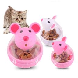 Brinquedo plástico do distribuidor do alimento para o gato, copo do alimento dos ratos, bola interativa, alimentador do alimento, interessante, interessante - Image 1