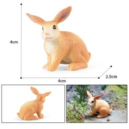 Animais da Floresta Figuras em miniatura para crianças, Animais da Floresta, Veados, Raposa, Coelho, Esquilo, Ornamentos, Figuras, Brinquedos em miniatura, Bolo Toppers, 6 pçs/set - Image 4