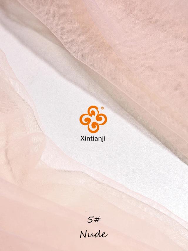 Tecido premium para espartilho: tule macio e resistente, malha nude ideal para vestidos femininos e costura de véu de noiva