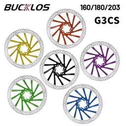 Bucklos rotor de freio a disco hidráulico ultraleve para bicicleta mtb, 160/180/203mm, disco de freio para bicicleta de corrida de montanha e estrada com 6 parafusos grátis - Image 6