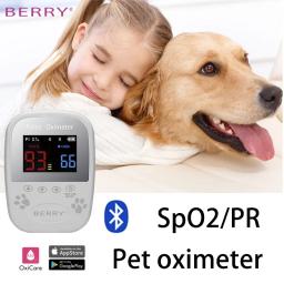 Oxímetro Do Pulso Bluetooth para Animais de Estimação, Berry Monitor Veterinário, Freqüência Cardíaca, Saturação de Oxigênio, SPO2 Pulso, Dog Use - Image 1