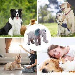 Brinquedos Squeaky interativos para animais de estimação, brinquedos mastigáveis confortáveis, elefante, rinoceronte, suprimentos para cães, casas - Image 5