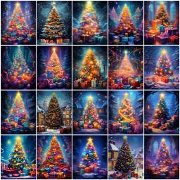 EverShine-Diamante Mosaico Árvore Pintura Kit, Hobby DIY, 5D Cenário, Full Square Drill, Artesanato Bordado, Decoração de Natal, recém-chegados - Image 1