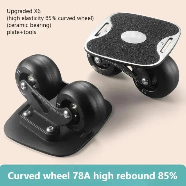 Prancha de Deriva Profissional com Roda Curvada para Adultos e Crianças - Surf, Skate e Acessórios Inclusos